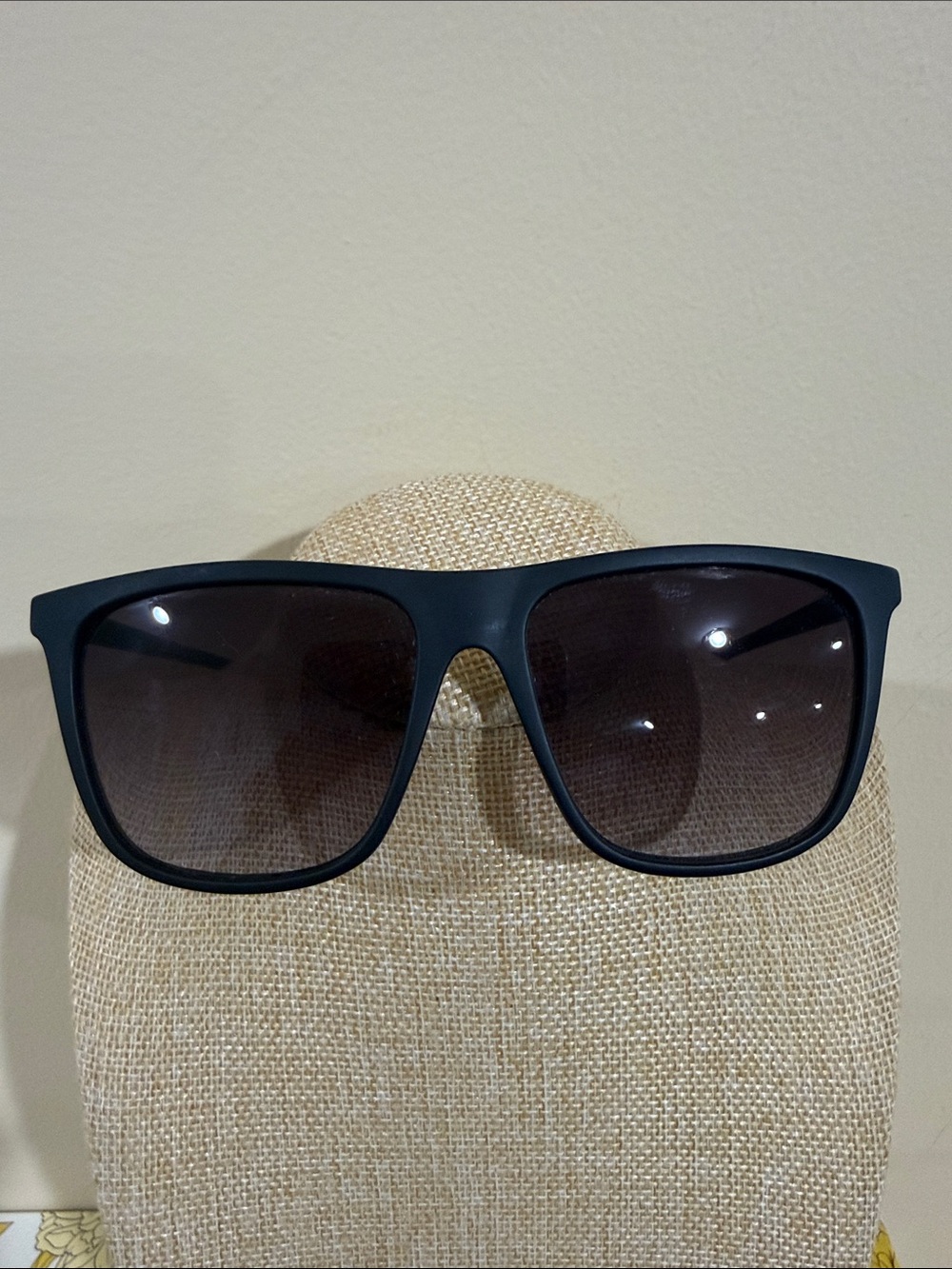 Guess Matte Black Square Sunglasses - Gradient Grayish Lenses Unisex sunglasses